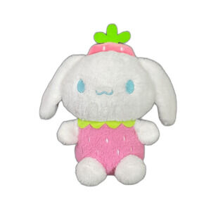 Sanrio 10” Plush toy Cinnamoroll from  Strawberry outfit pink white green